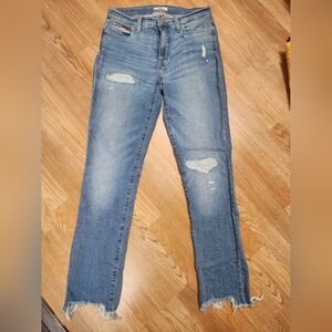 Tommy Hilfiger Straight Leg Distressed Jeans, Size 6